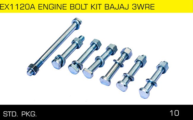 EX1120 A ENGINE BOLT KIT BAJAJ 3WRE